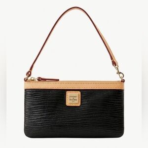 Dooney & Bourke Black and Tan Wristlet